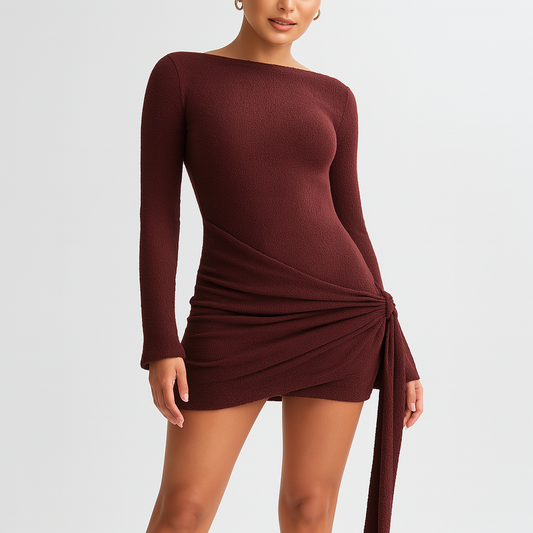 Hip-hugging V-shaped Backless Short Dresses