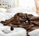 Nordic Fringed Knit Blanket