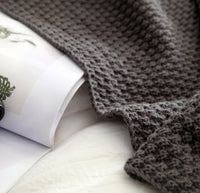Nordic Fringed Knit Blanket