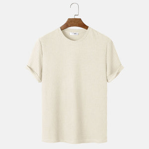 Solid Color Round Neck T-Shirts