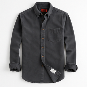 Retro Trendy Sleeve Color Men's Shirt