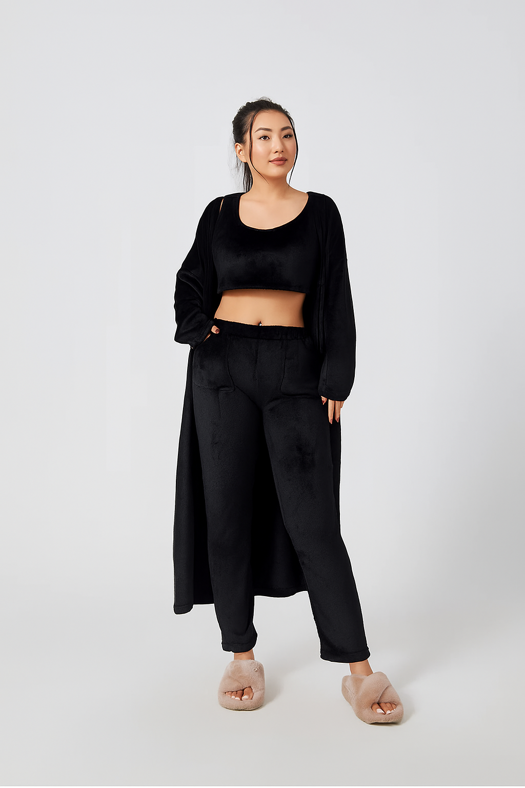 3-Piece Cozy Lounge & Pajama Set – Soft, Stylish, and Relaxed