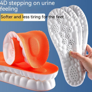 4D Cloud Technology Pu Massage Instep Insole High Elastic Shock Absorption