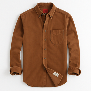 Retro Trendy Sleeve Color Men's Shirt
