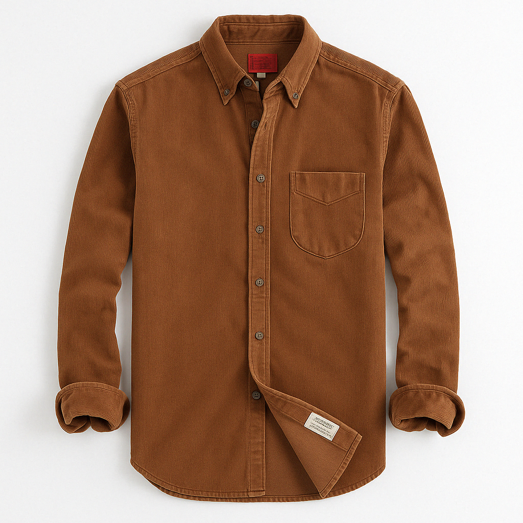 Retro Trendy Sleeve Color Men's Shirt