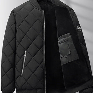 Rhombic Sewing Design Cotton Coat