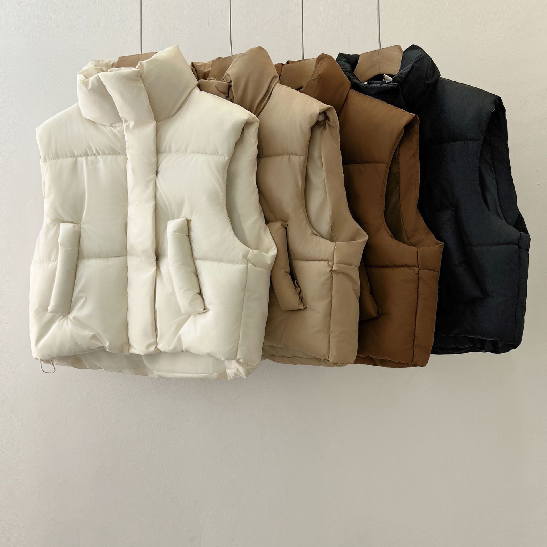 Short Autumn And Winter Women's High Waist Cotton Vest