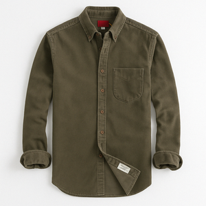 Retro Trendy Sleeve Color Men's Shirt