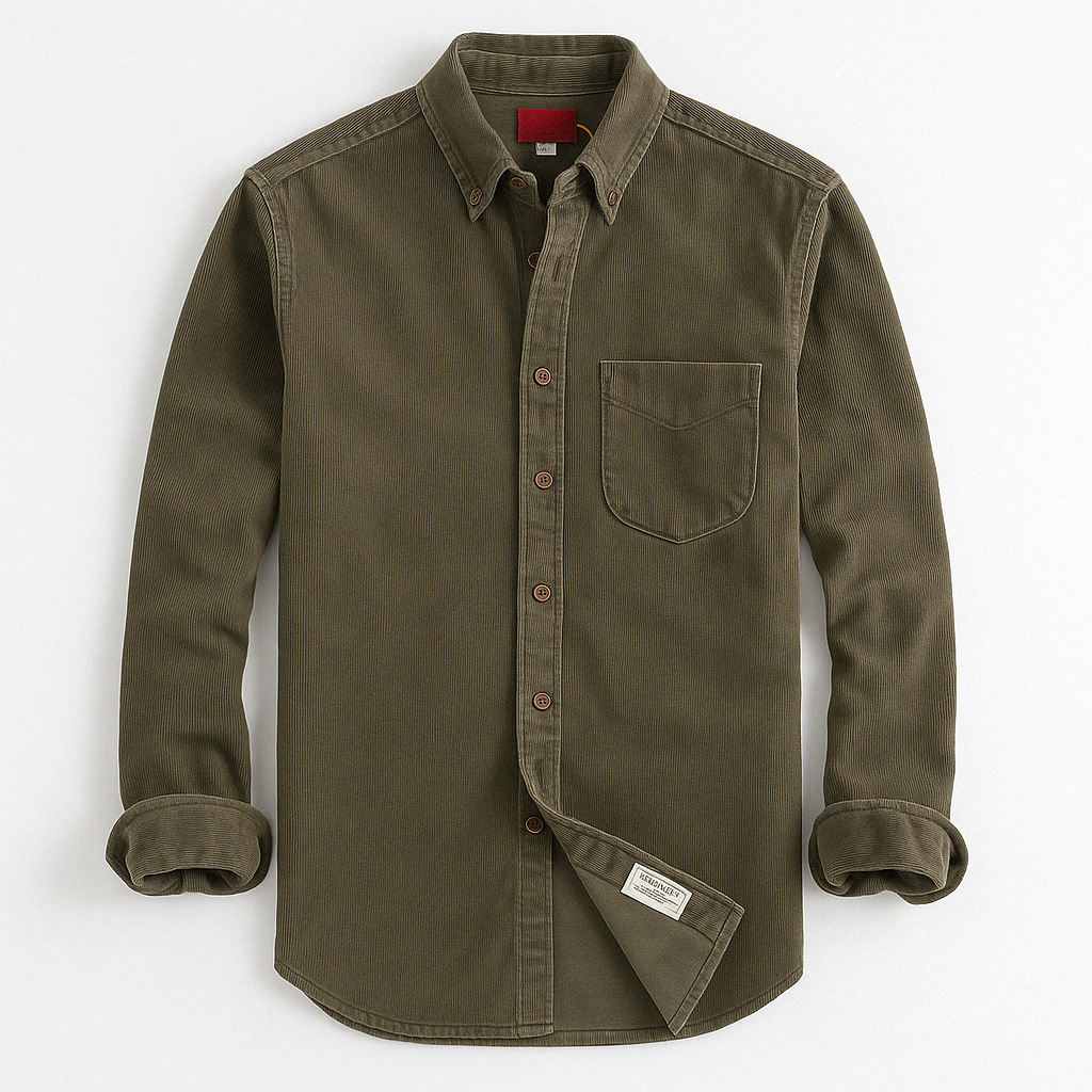 Retro Trendy Sleeve Color Men's Shirt