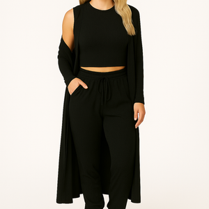 Knitted Slim-fit Vest & Pants Set