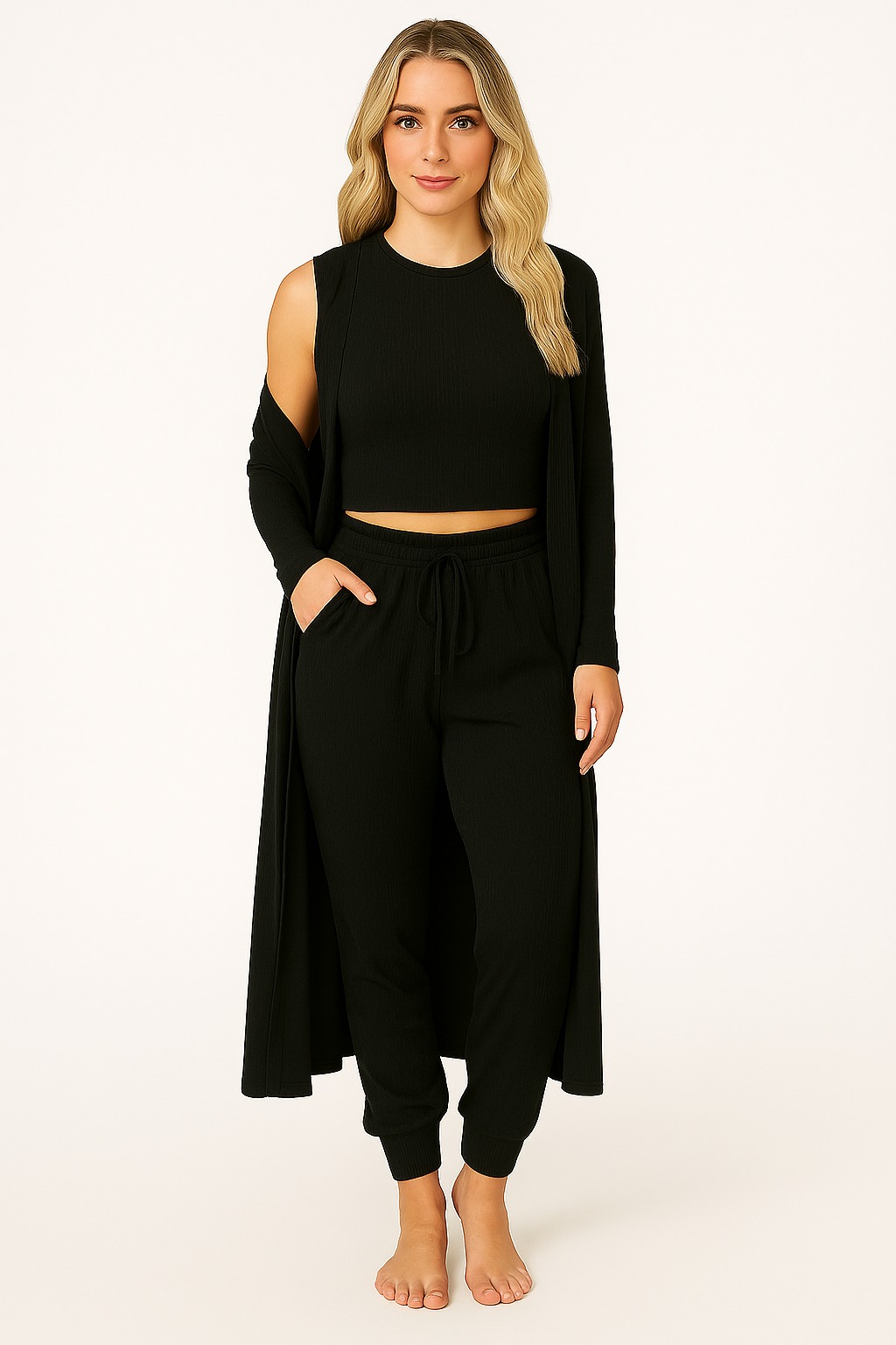 Knitted Slim-fit Vest & Pants Set