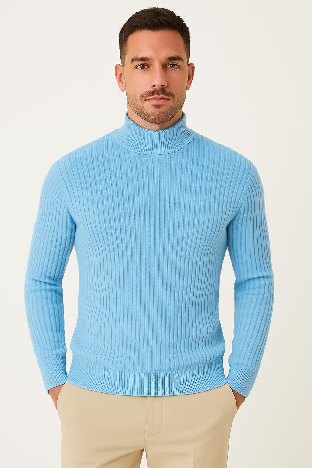 Men’s Casual Knit Bottoming Sweater