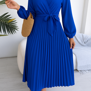 Elegant Pleated Maxi Dress