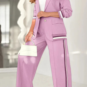Fashion Rib 2 Pieces Women's Suit