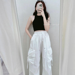 High Waist Retro Quick-drying Overalls For Women