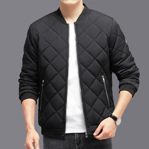 Rhombic Sewing Design Cotton Coat