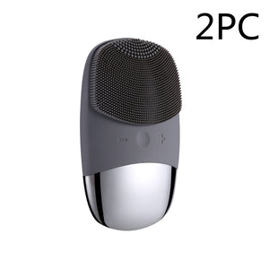 Mini Electric Silicone Face Cleansing Brush & Massager