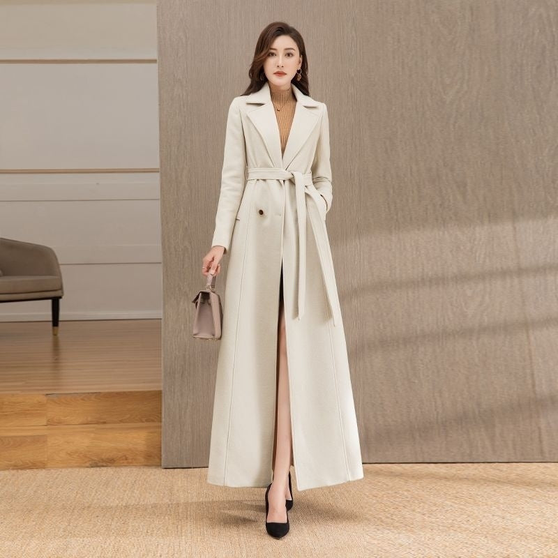 Woolen Double breasted Elegant Cashmere Coat