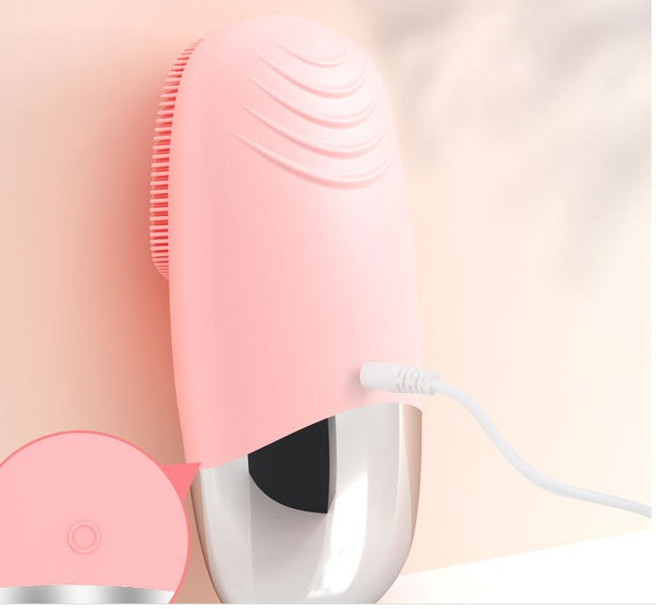 Mini Electric Silicone Face Cleansing Brush & Massager